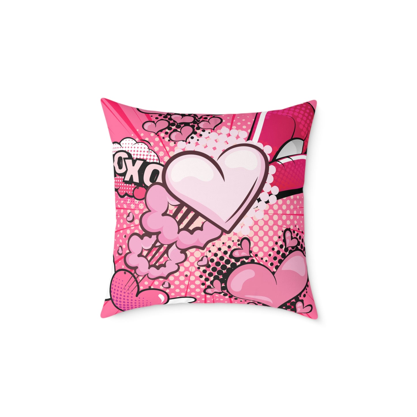 XOXO! Pop Art Poly Pillow