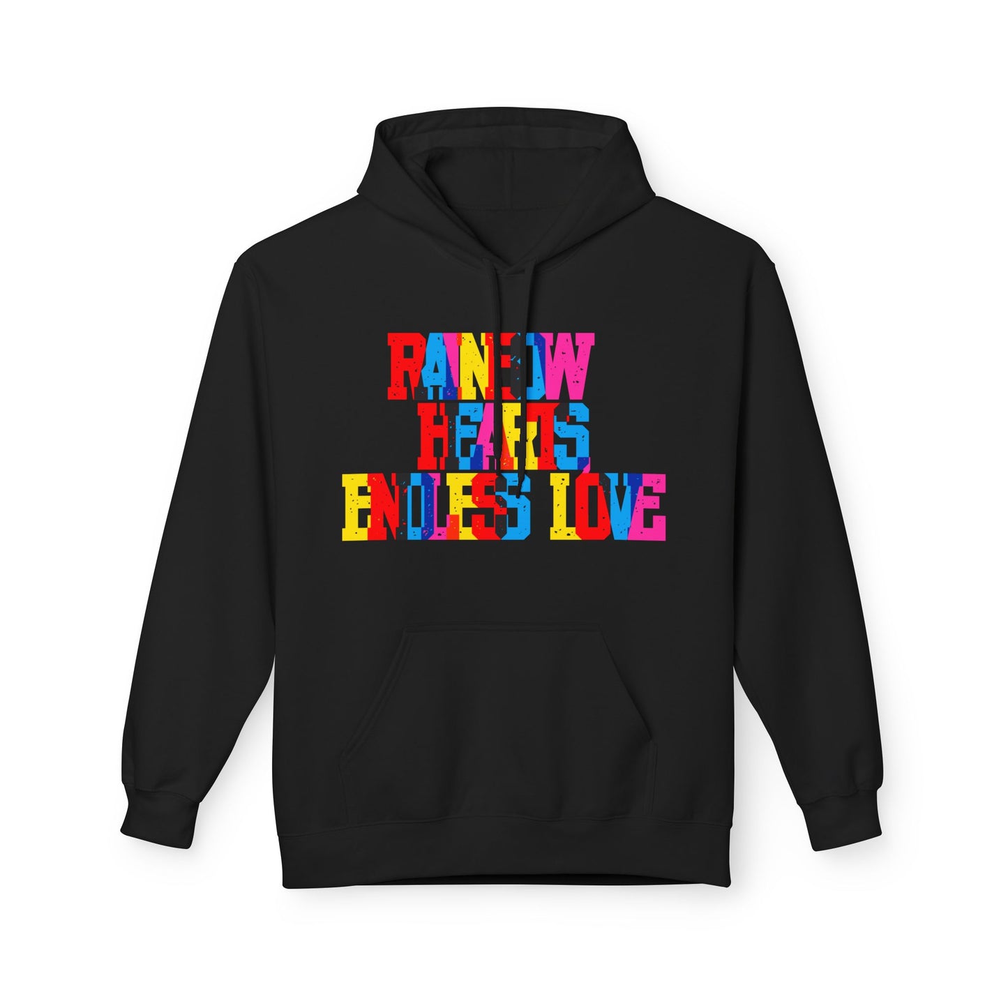 Rainbow Hearts Endless Love Unisex Valentines Hoodie