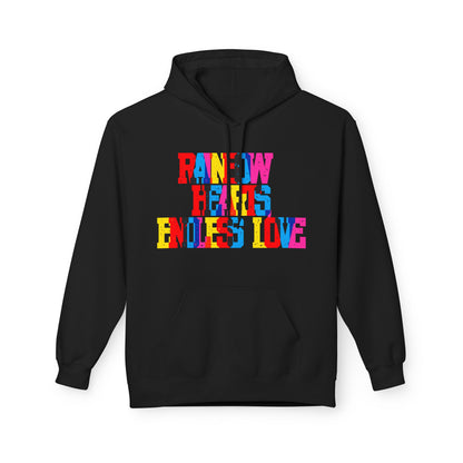 Rainbow Hearts Endless Love Unisex Valentines Hoodie