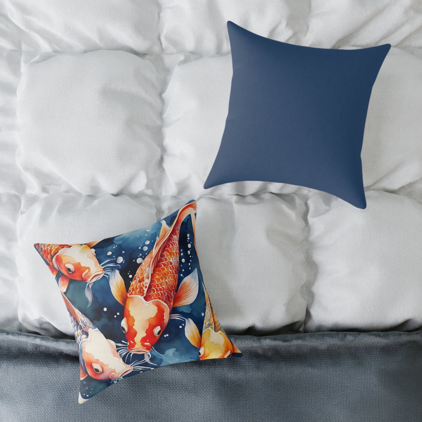 Koi Carp 03 Poly Pillow - Natures Beauty Design
