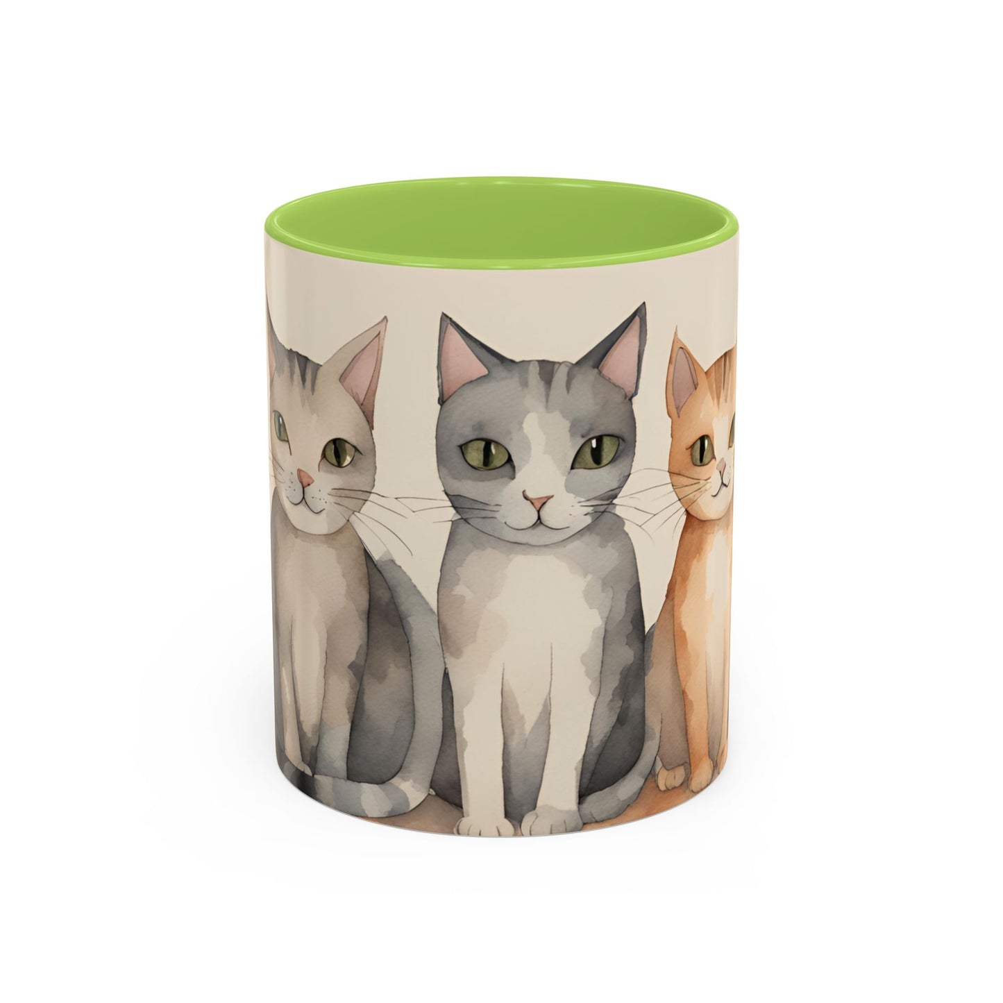 Kitties in a Row 3 Accent Mug 11oz