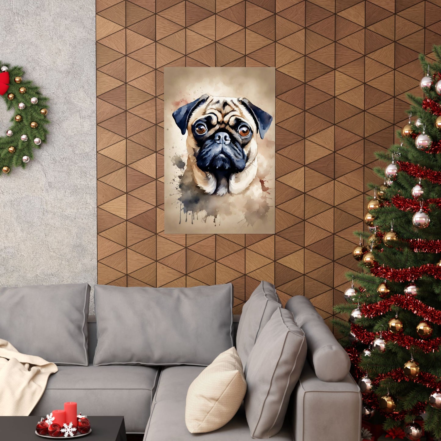 Dogs Pug 01 Matte Vertical Poster