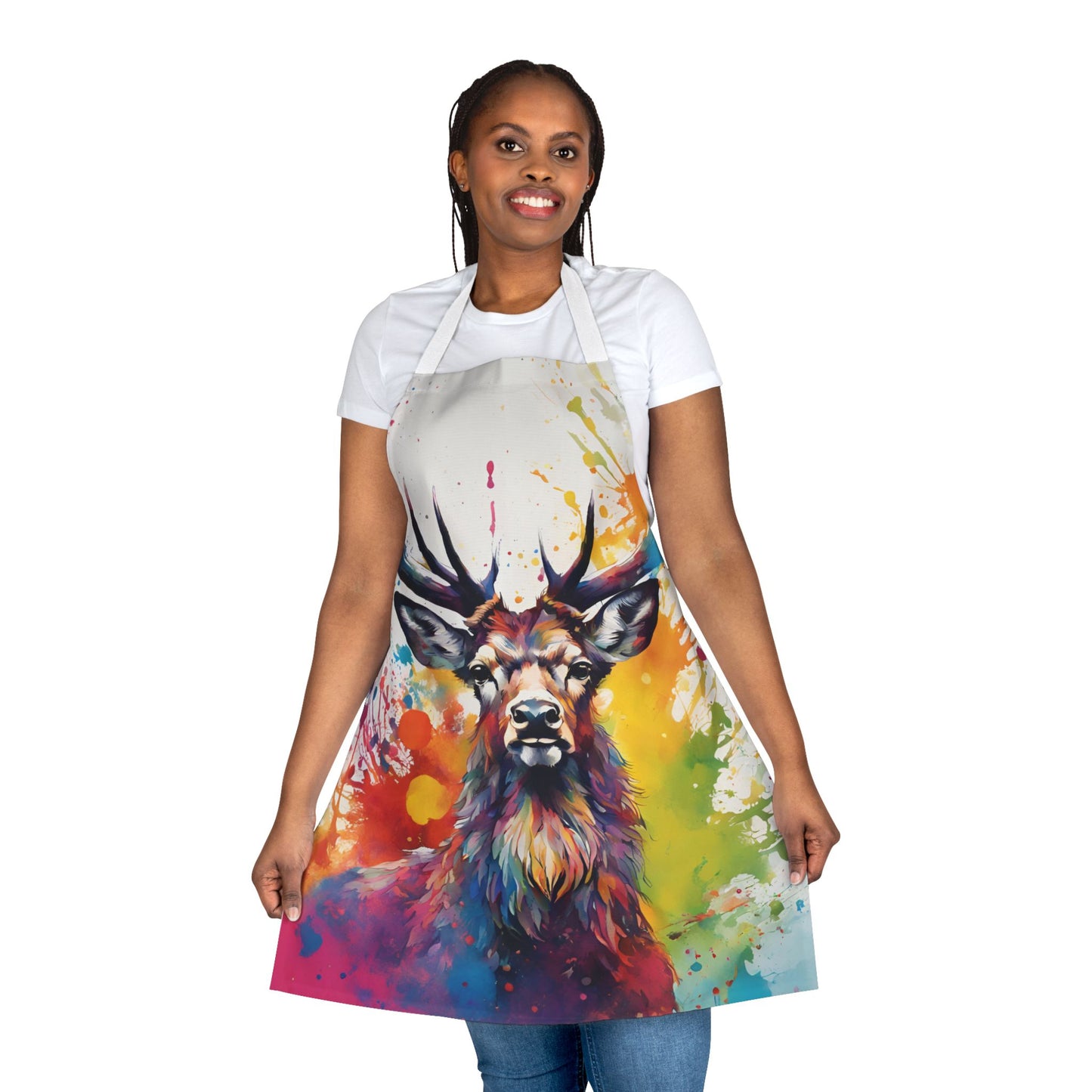 Multicolored Stag Adult Apron (AOP)