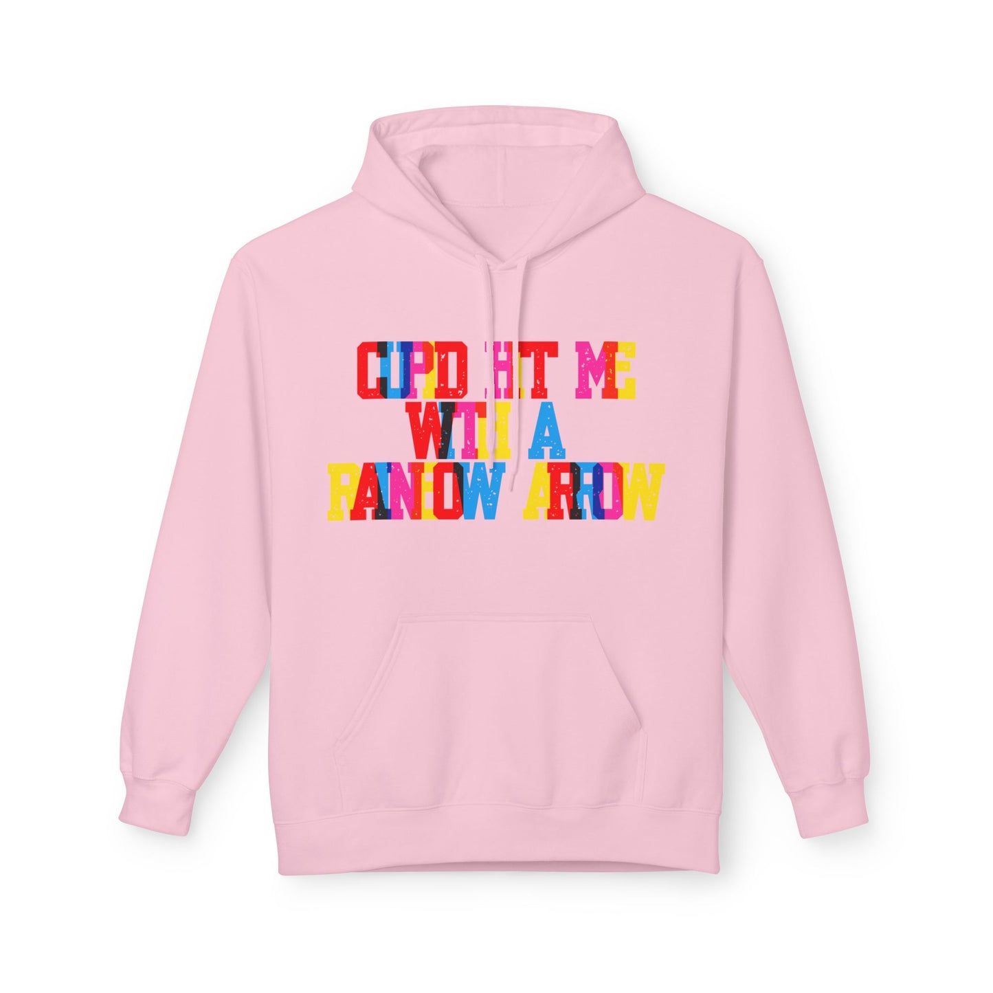 Cupid Hit Me With A Rainbow Arrow Unisex Valentines Hoodie