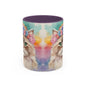 Floral Siamese Cat 02 Accent Coffee Mug - 11oz Perfect for Cat Lovers & Gifts