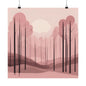 Lonely Forest Pink 2 Matte Square Posters