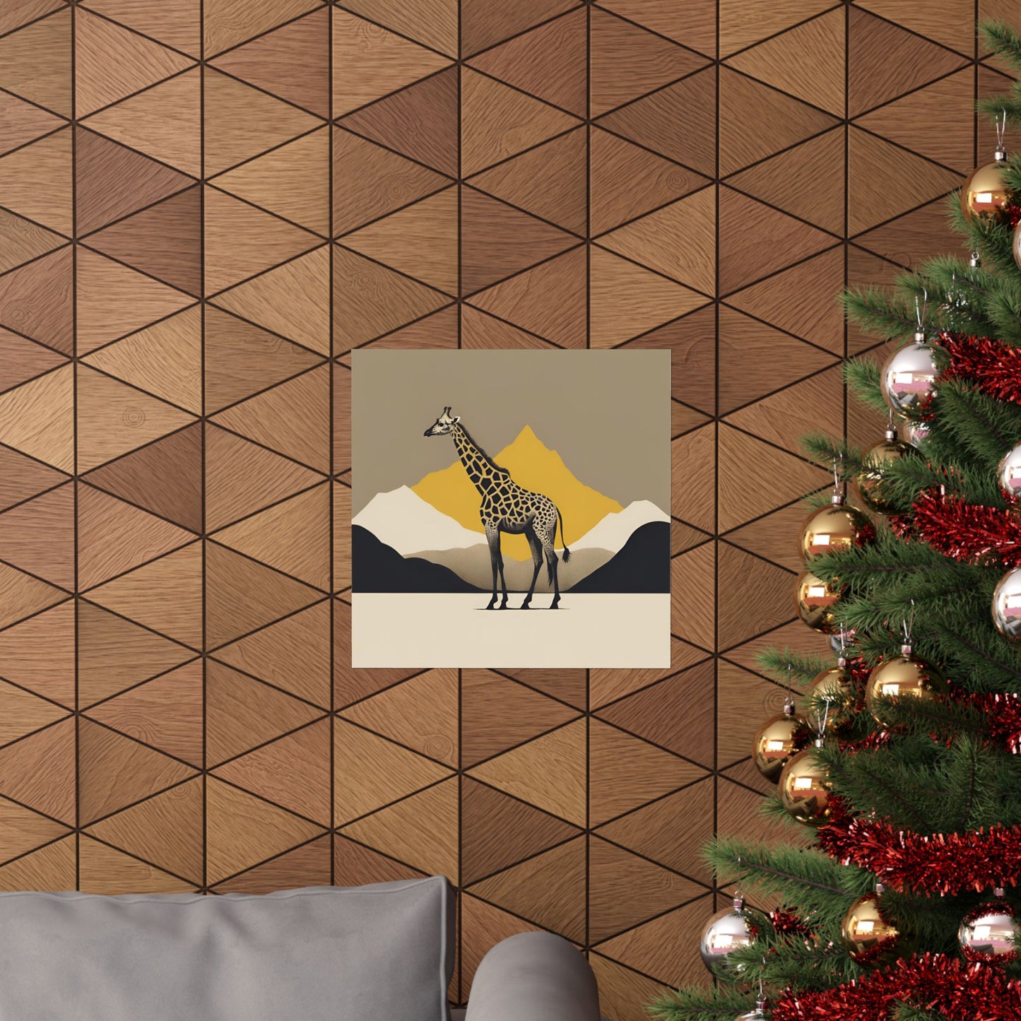 Lone Collection Giraffe 17 Matte Square Posters
