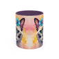 Floral Siamese Cat 04 Accent Coffee Mug - 11oz Perfect for Cat Lovers & Gifts