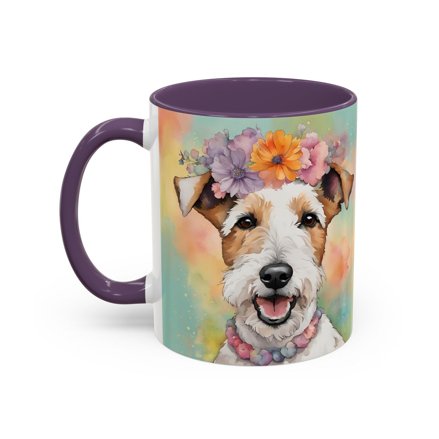Fox Terrier 01 Accent Coffee Mug - Dog Lover Gift