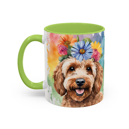 Cockapoo 03 Accent Coffee Mug - Dog Lover Gift