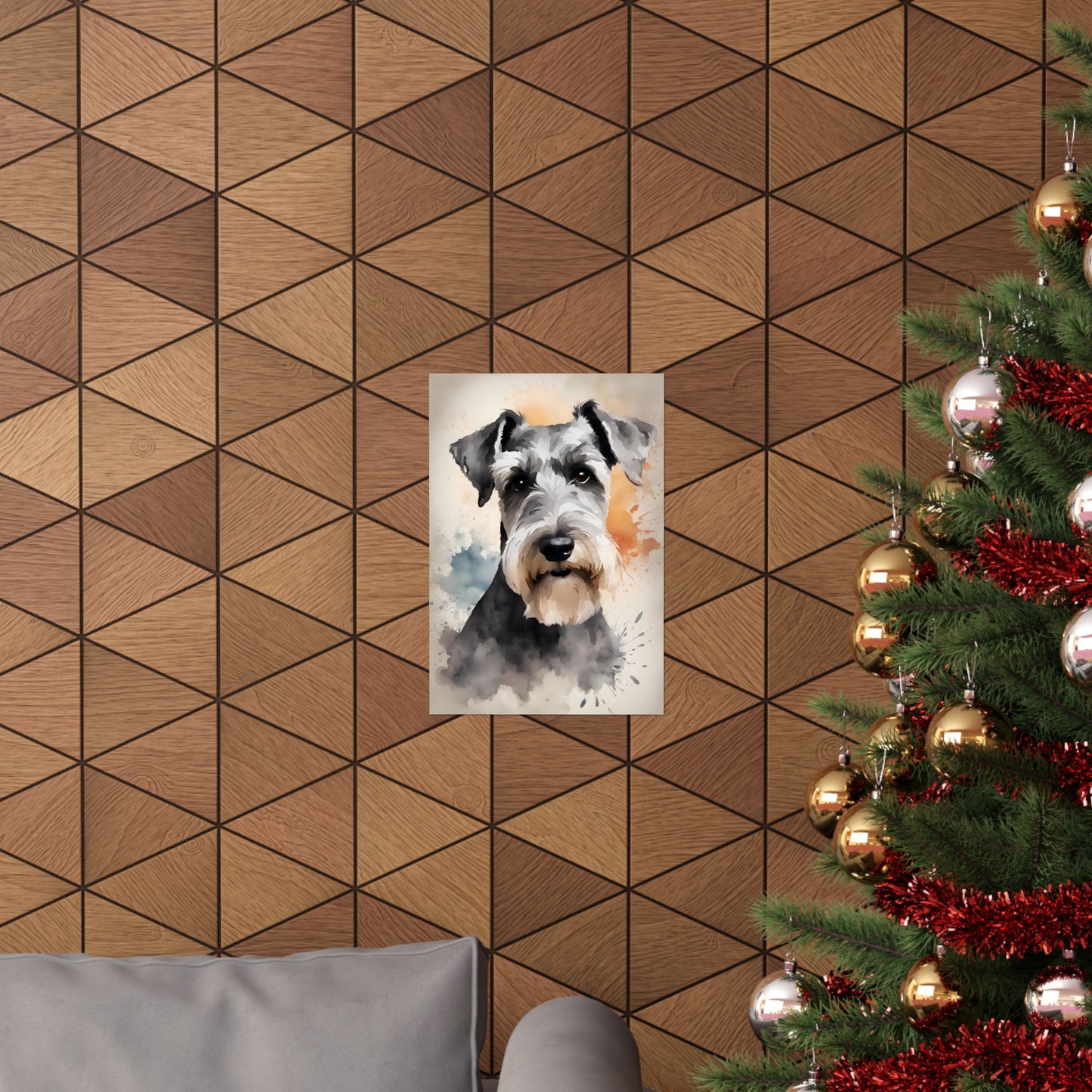 Dogs Schnauzer 02 Matte Vertical Poster