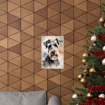 Dogs Schnauzer 02 Matte Vertical Poster