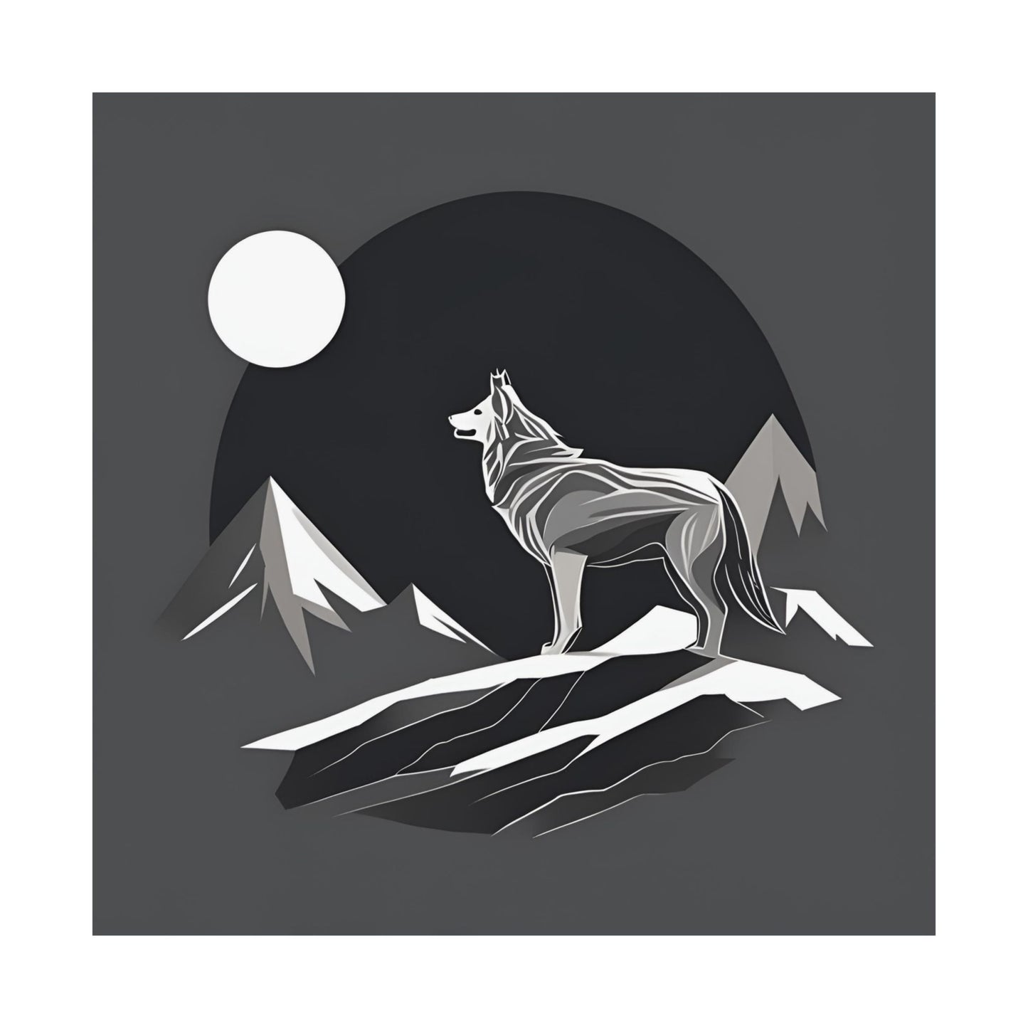 Lone Collection Wolf 11 Matte Square Posters