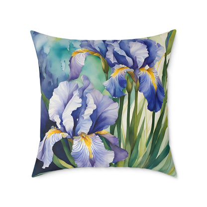 Irises 01 Poly Pillow - Natures Beauty Design