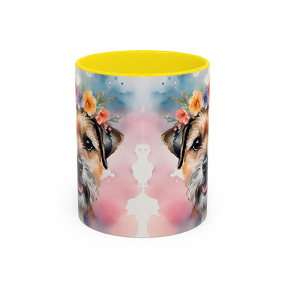 Border Terrier 03 Accent Coffee Mug - Dog Lover Gift