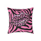 Pink Zebra Lips Poly Pillow
