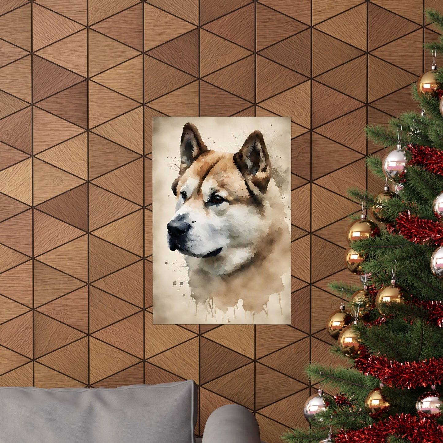 Dogs Japanese Akita 01 Matte Vertical Poster
