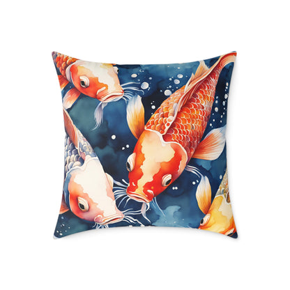 Koi Carp 03 Poly Pillow - Natures Beauty Design