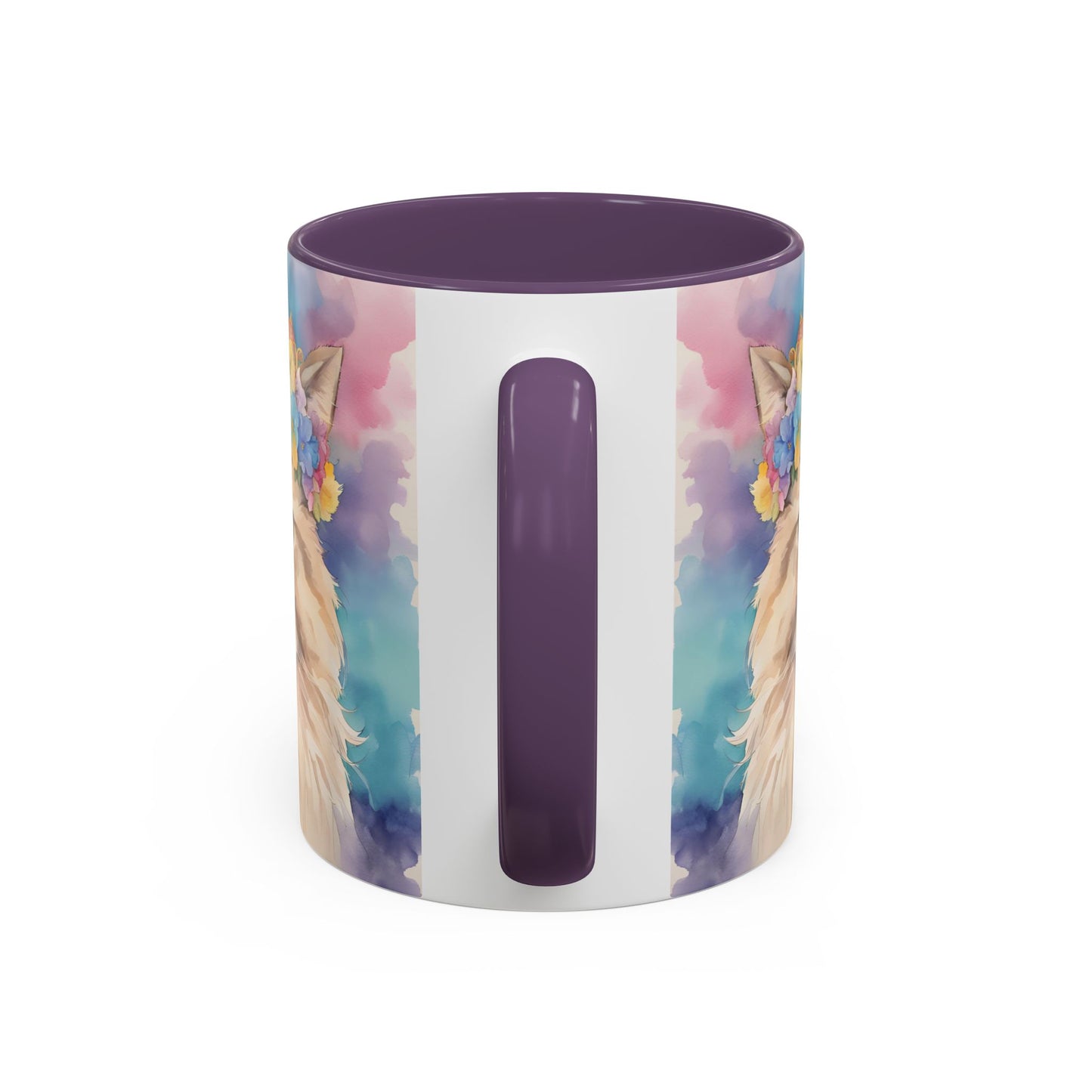 Floral Siamese Cat 02 Accent Coffee Mug - 11oz Perfect for Cat Lovers & Gifts