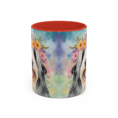 Bearded Collie 02 Accent Coffee Mug - Dog Lover Gift