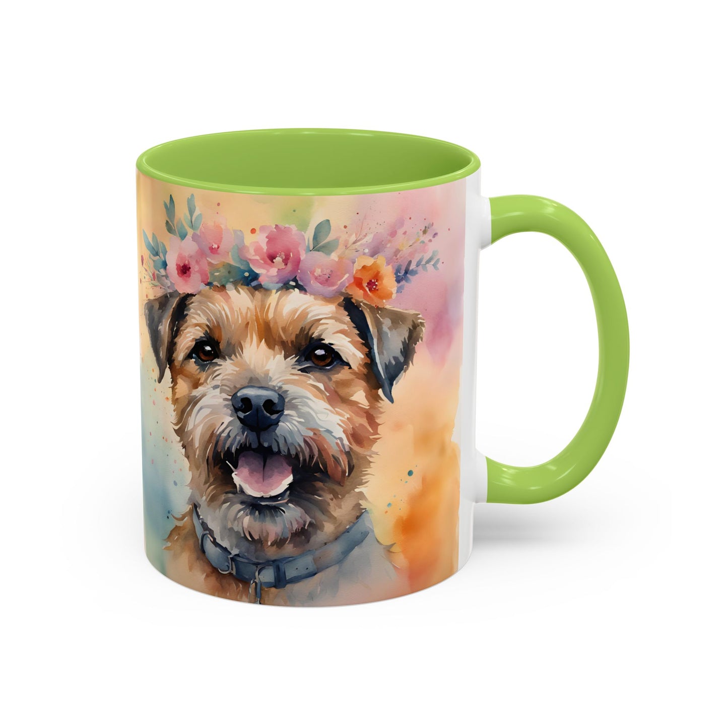 Border Terrier 01 Accent Coffee Mug - Dog Lover Gift