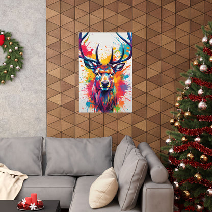 Multicolored Stag 2 Matte Vertical Poster