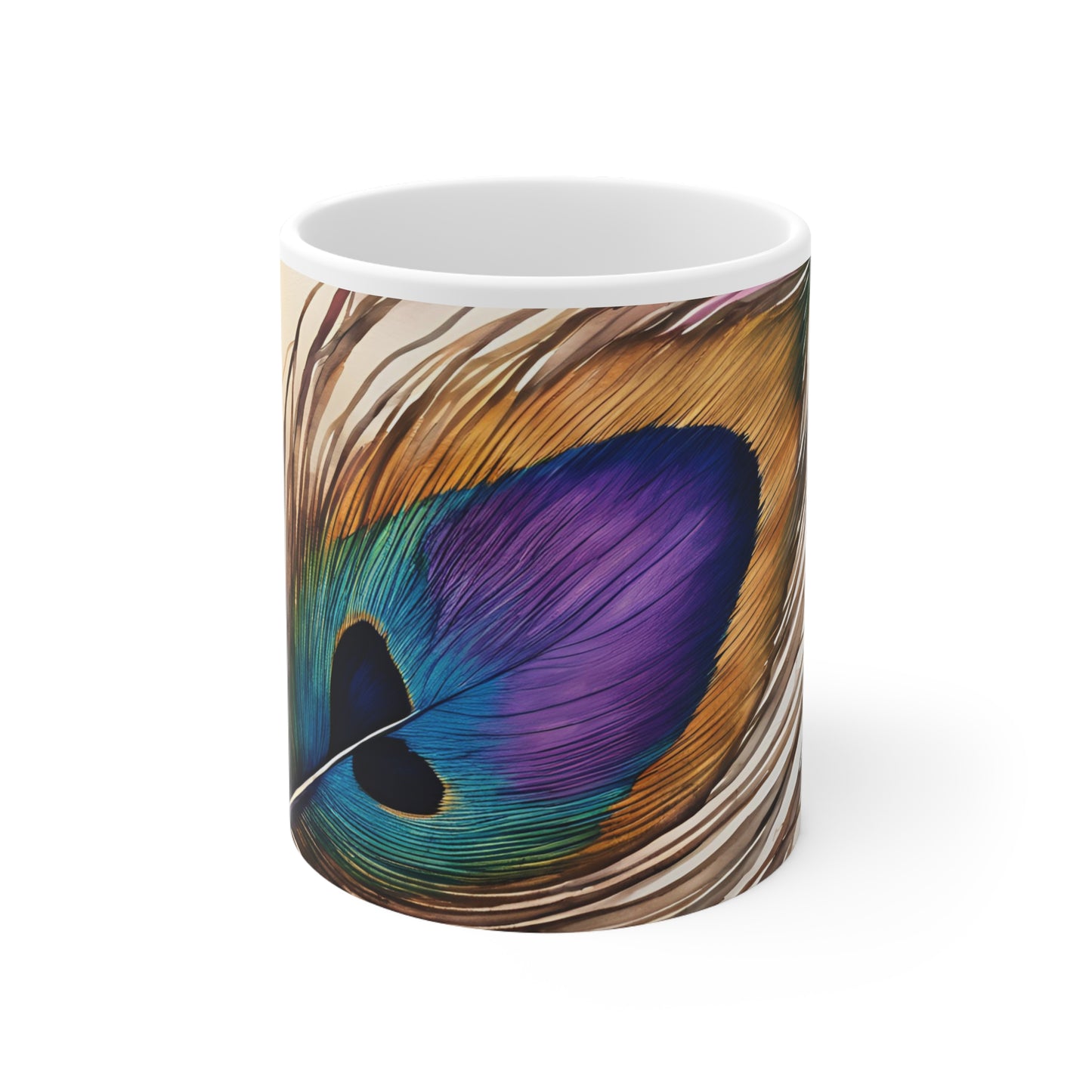 Peacock Feather 05 Mug - Nature's Beauty Collection