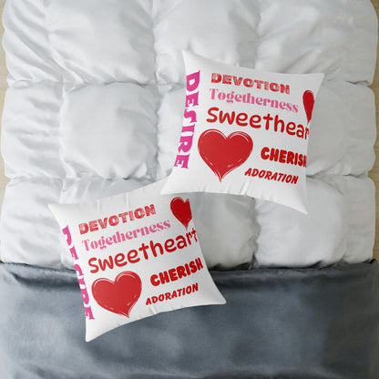 Sweetheart Words Poly Pillow