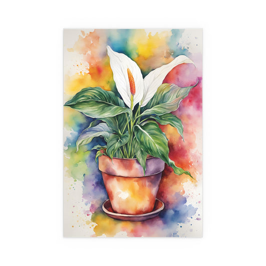 Multicolored Pot Plant 17 Indoor and Outdoor Silk Poster