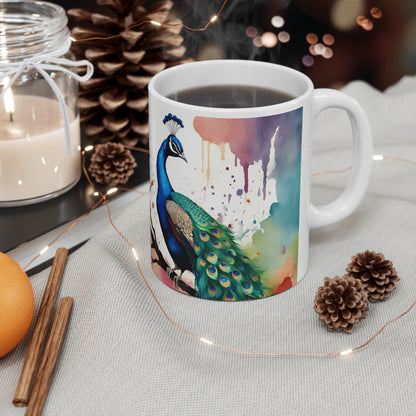 Peacock 02 Mug - Nature's Beauty Collection