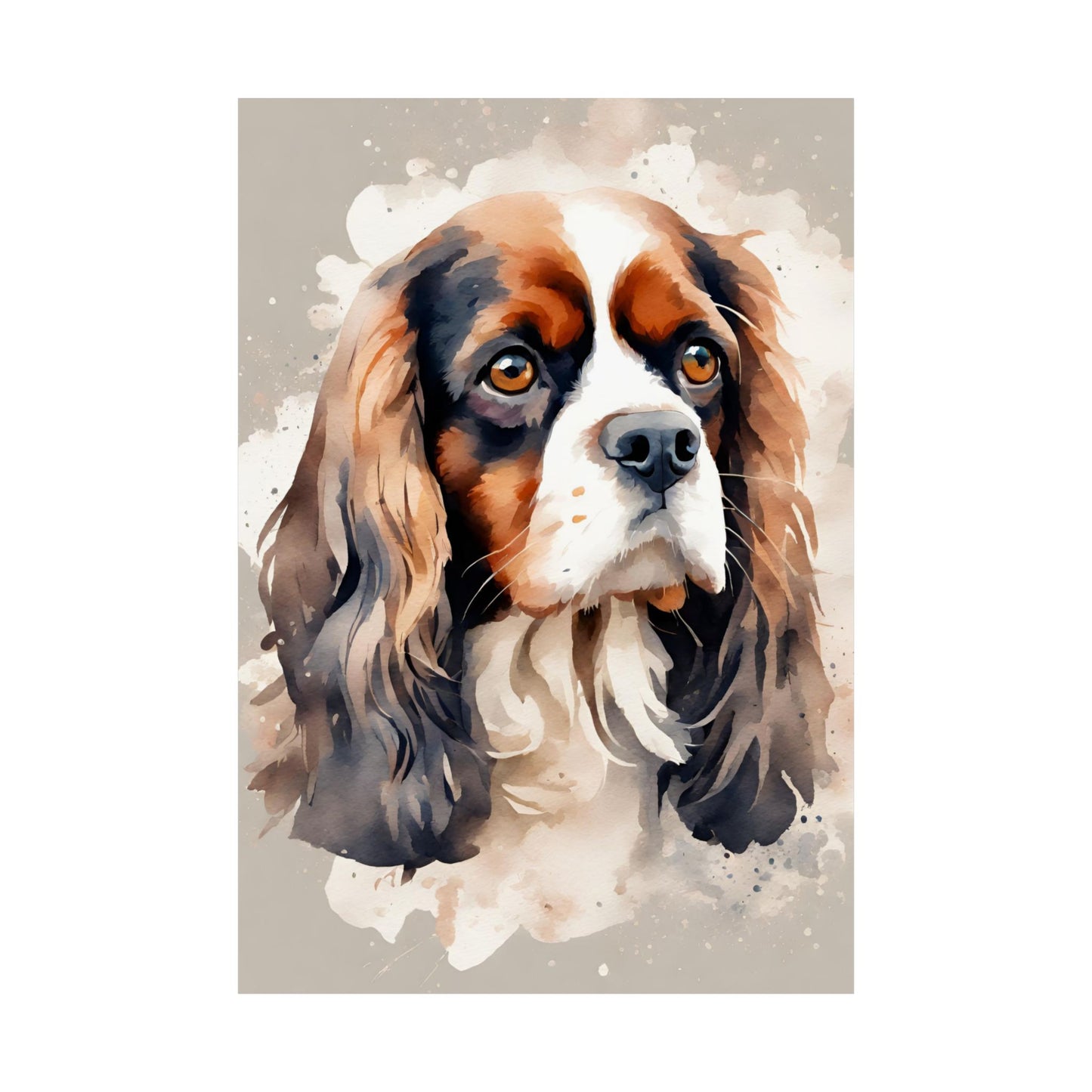 Dogs King Charles Spaniel 04 Matte Vertical Poster