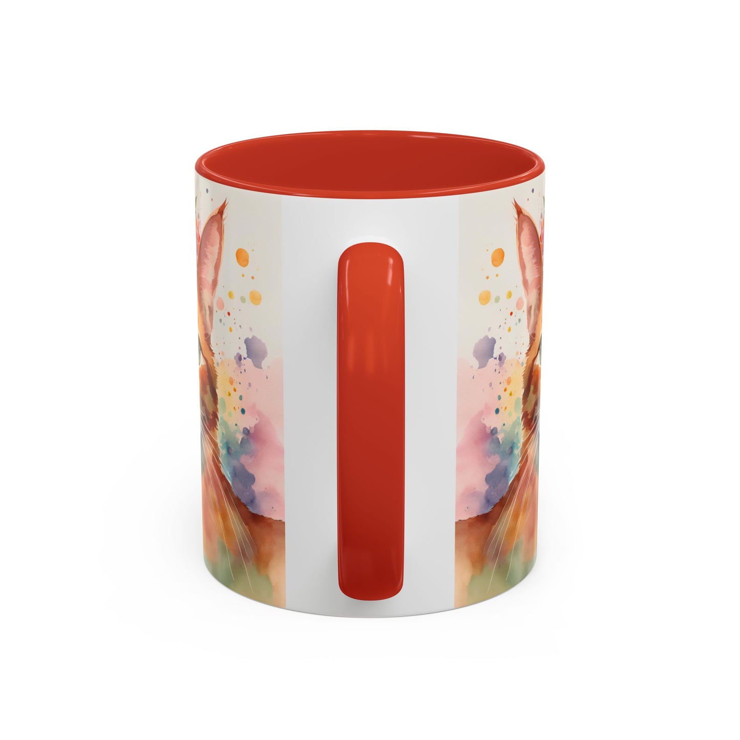 Floral Ginger Cat 02 Accent Coffee Mug - 11oz Perfect for Cat Lovers & Gifts