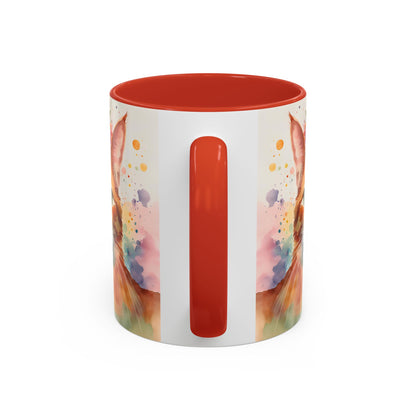 Floral Ginger Cat 02 Accent Coffee Mug - 11oz Perfect for Cat Lovers & Gifts