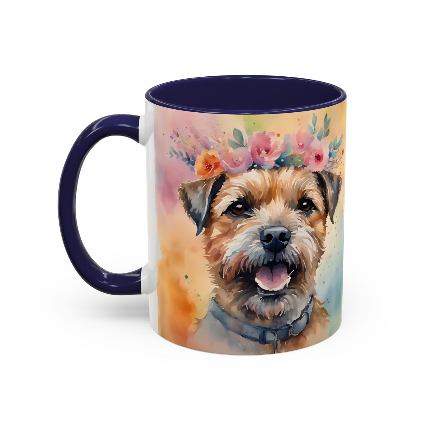 Border Terrier 01 Accent Coffee Mug - Dog Lover Gift