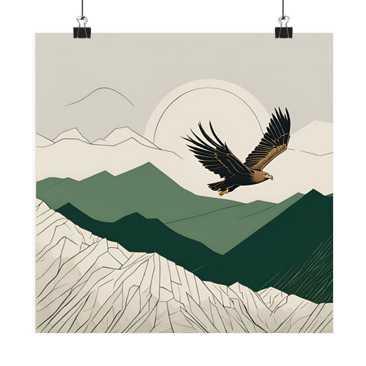 Lone Collection Eagle 4 Matte Square Posters