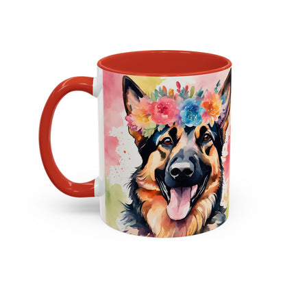 German Shepherd 03 Accent Coffee Mug - Dog Lover Gift