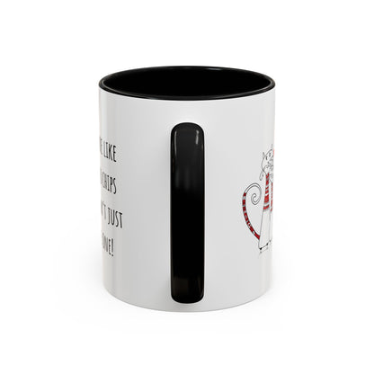 Cats Are Like Potato Chips Accent Coffee Mug (11oz)