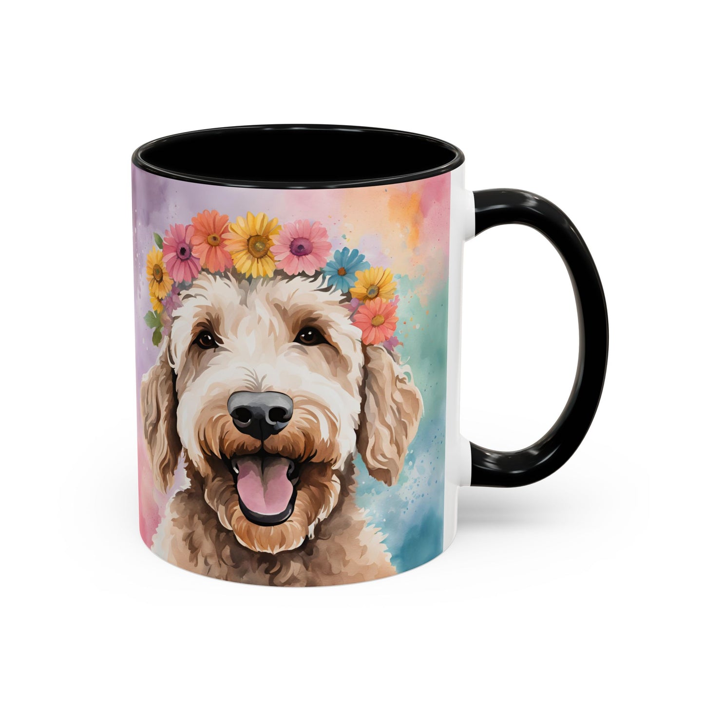 Labradoodle 02 Accent Coffee Mug - Dog Lover Gift