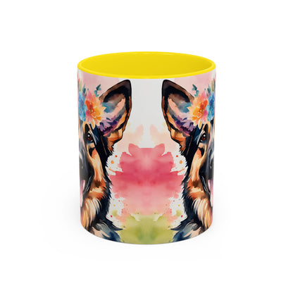 German Shepherd 03 Accent Coffee Mug - Dog Lover Gift