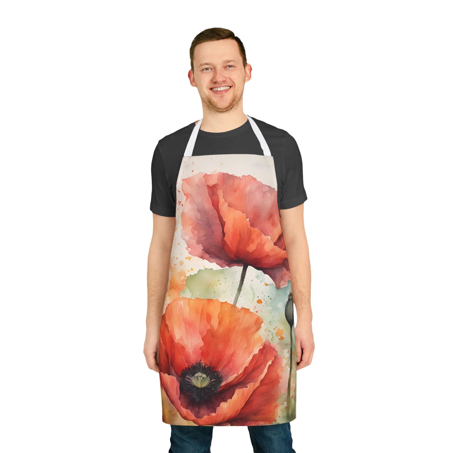 Poppies 01 Apron 5-Color Straps