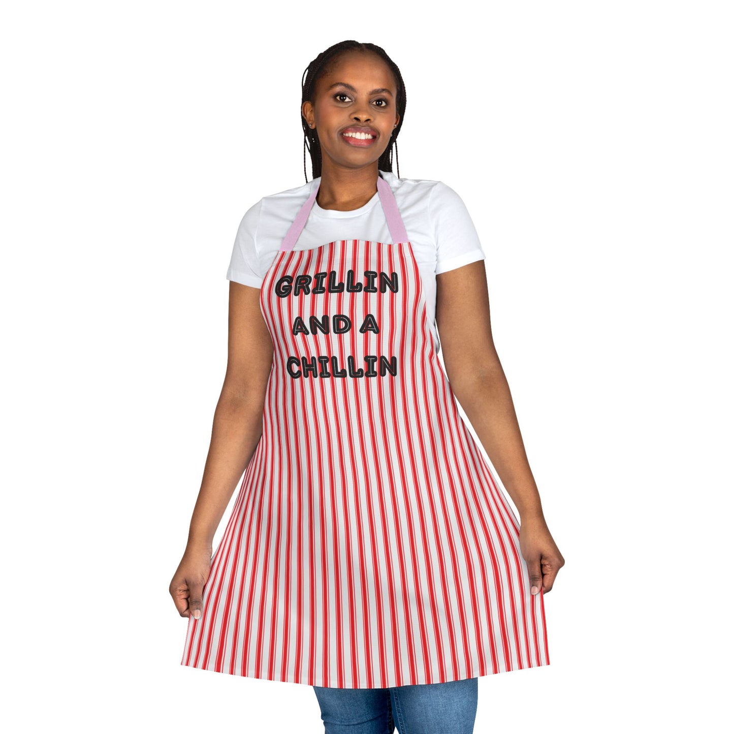 Grillin And A Chillin Apron, Cooking Pun