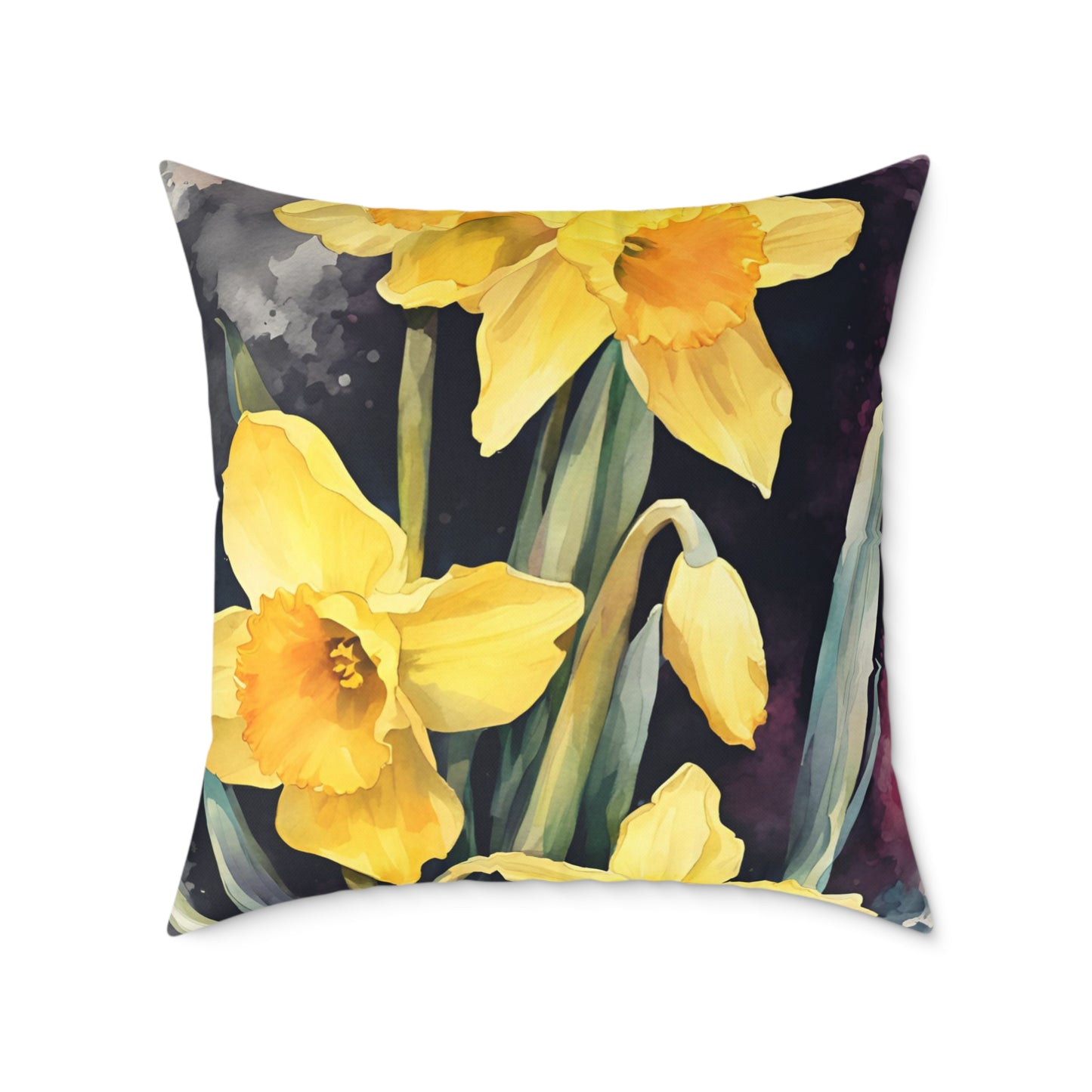 Daffodils 01 Poly Pillow - Natures Beauty Design