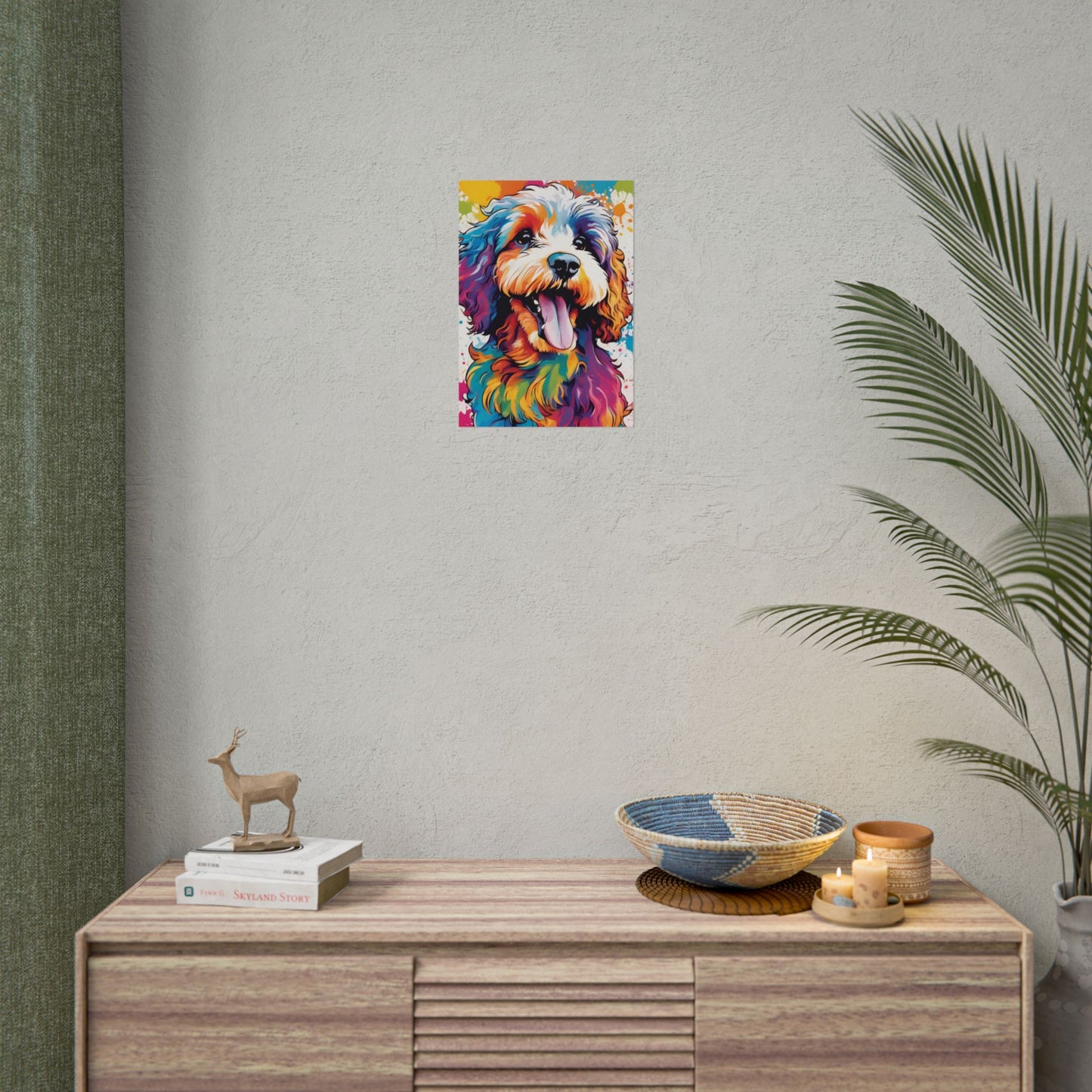 Multicolored Cockapoo 2 Matte Vertical Poster