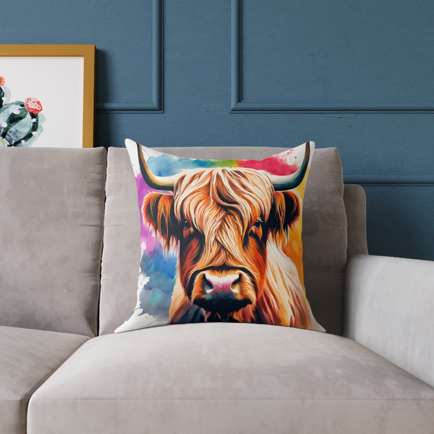 Highland Cow 01 Poly Pillow - Natures Beauty Design