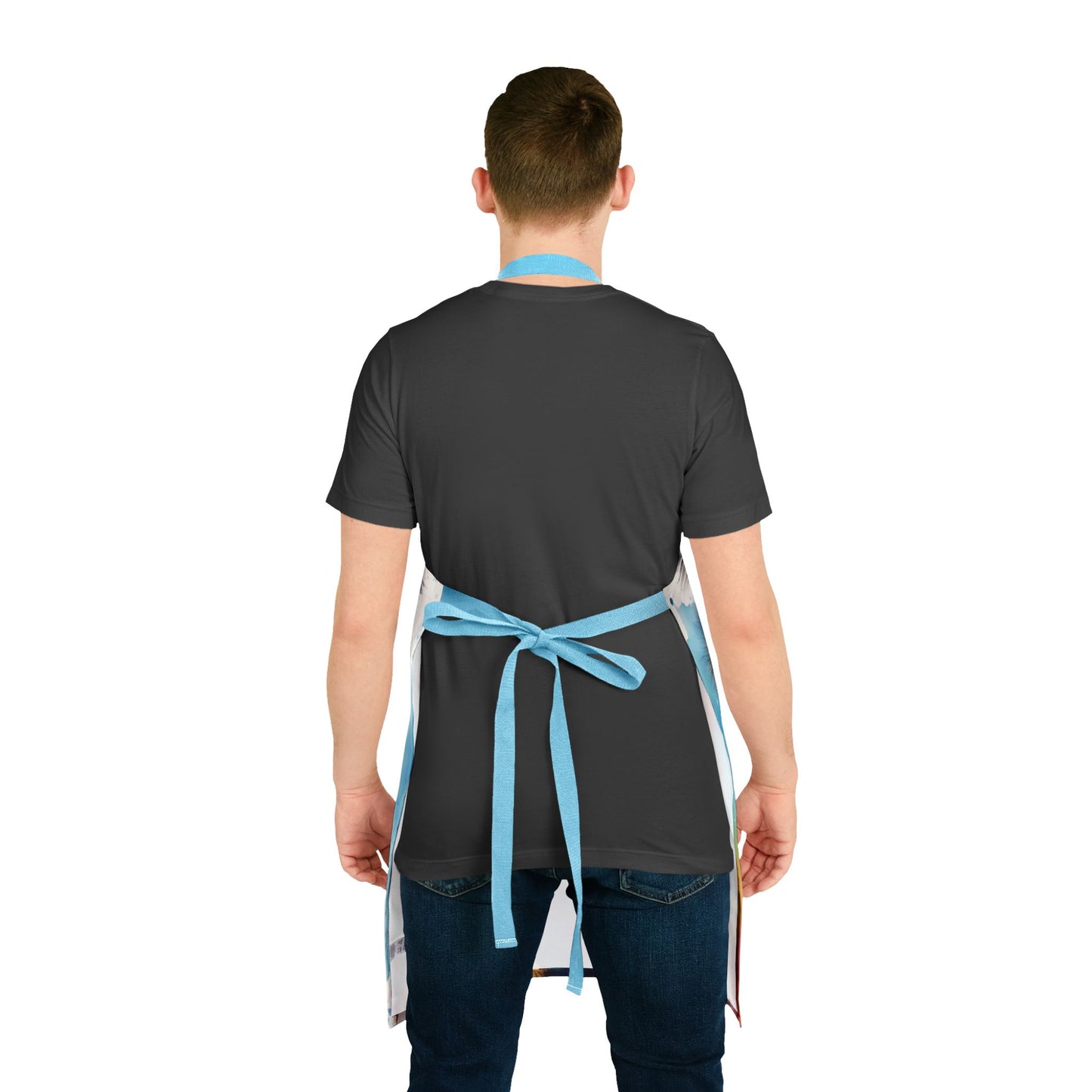 Multicolored Angry Ostrich Adult Apron (AOP)