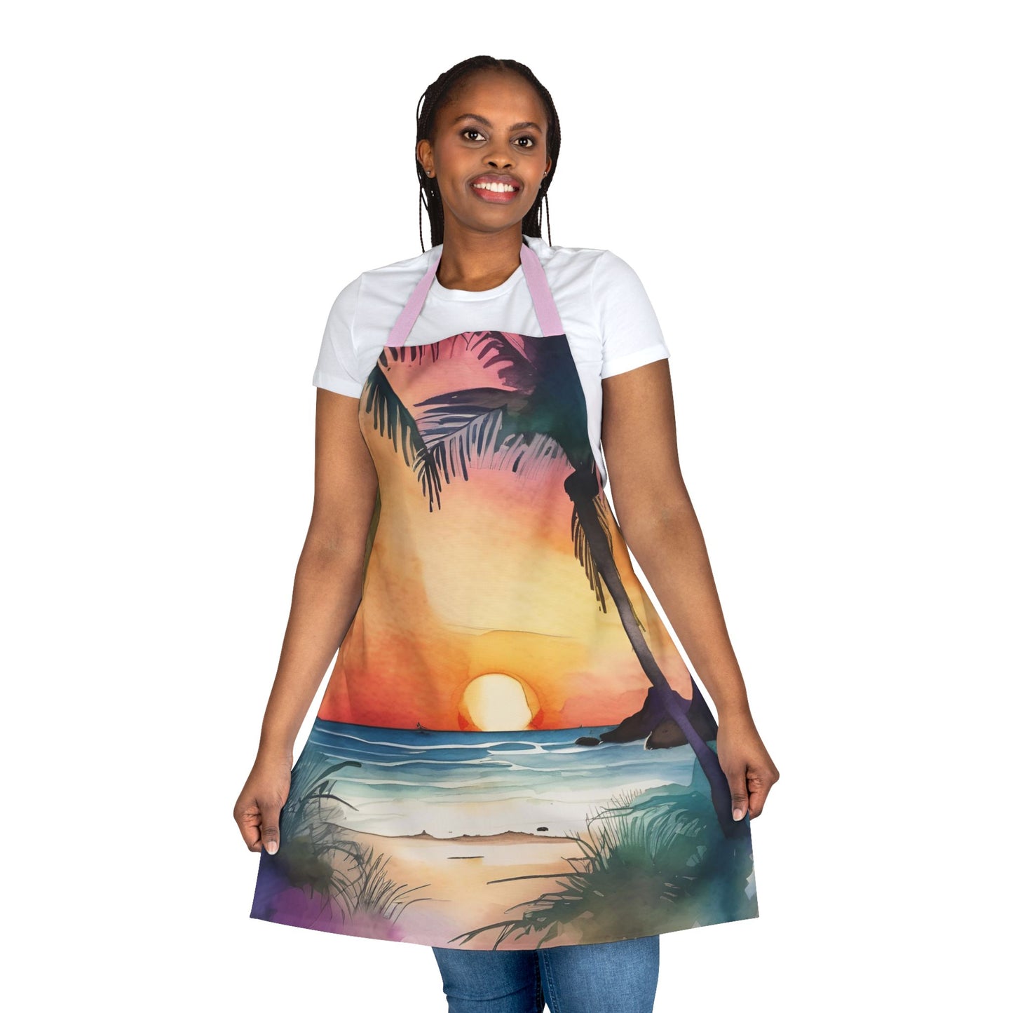 Tropical Sunset 02 Apron 5-Color Straps