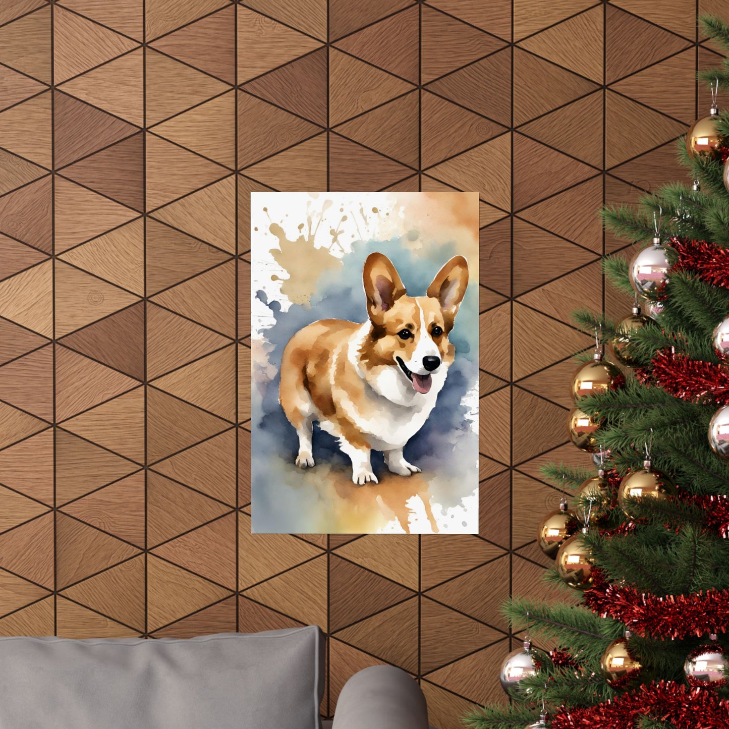 Dogs Corgi 03 Matte Vertical Poster