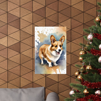 Dogs Corgi 03 Matte Vertical Poster