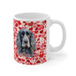 Personalized Pet Lovers Blue Roan Cocker Spaniel Valentines Mug Ceramic 11oz