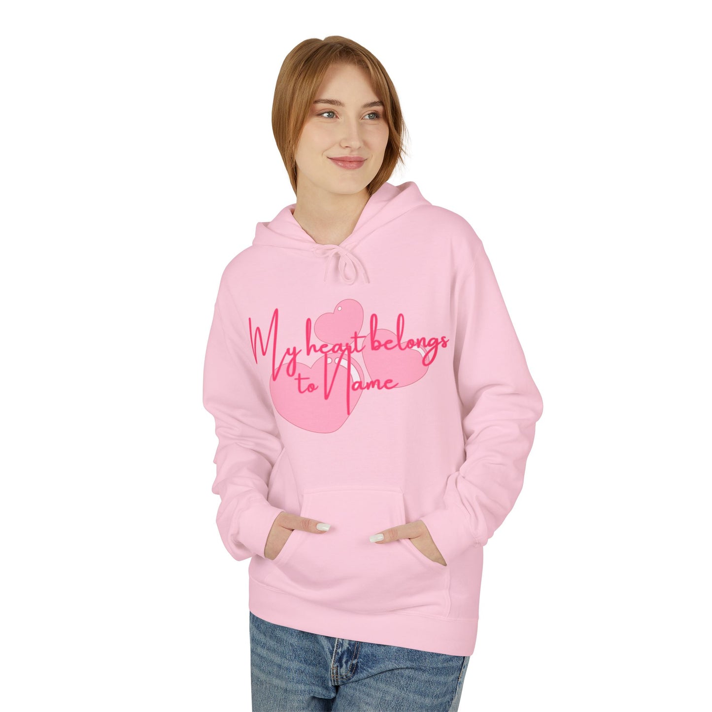 (Personalizable) My Heart Belongs To NAME Unisex Valentines Hoodie